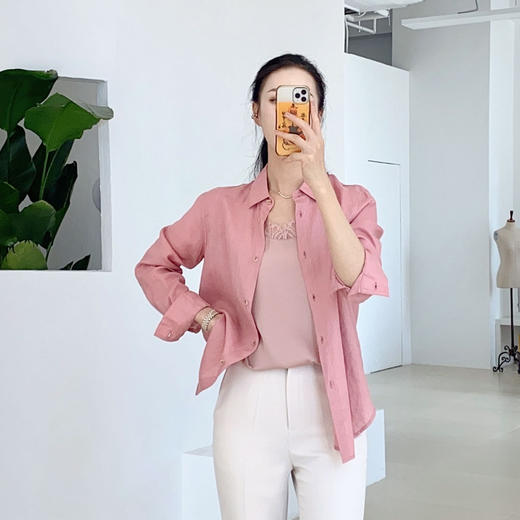 桑蚕丝蕾丝领吊带背心 商品图3