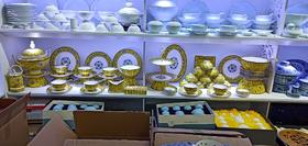 86头帝王黄珐琅彩餐具
