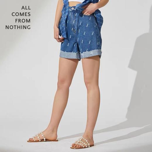 斜纹logo印花牛仔裤 商品图1