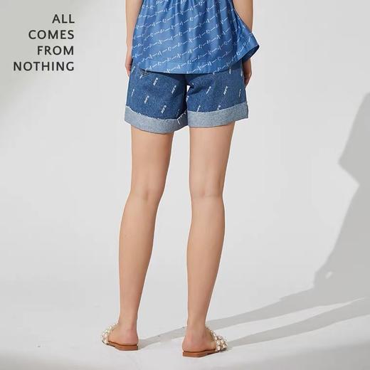 斜纹logo印花牛仔裤 商品图2