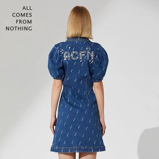 斜纹logo印花牛仔连衣裙 商品图3