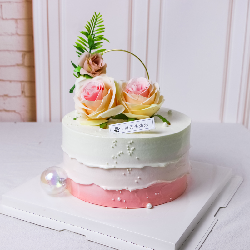 粉玫瑰【夹心：哈密瓜＋芒果＋扁桃仁榛子酱】