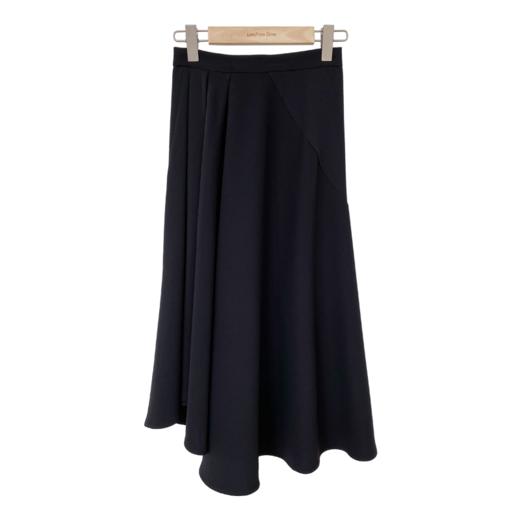 褶皱不规则下摆黑色半裙 商品图5