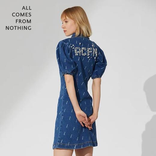 斜纹logo印花牛仔连衣裙 商品图2