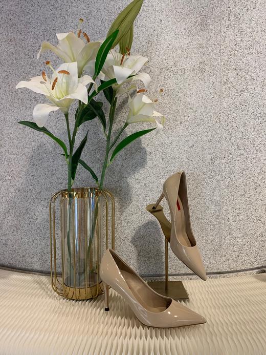 驼色优雅漆皮细跟 商品图0