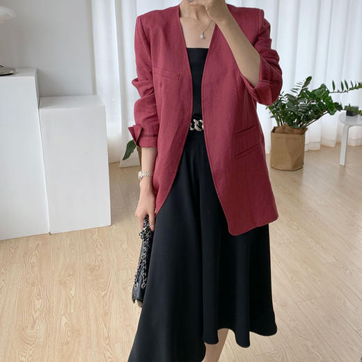 褶皱不规则下摆黑色半裙 商品图3