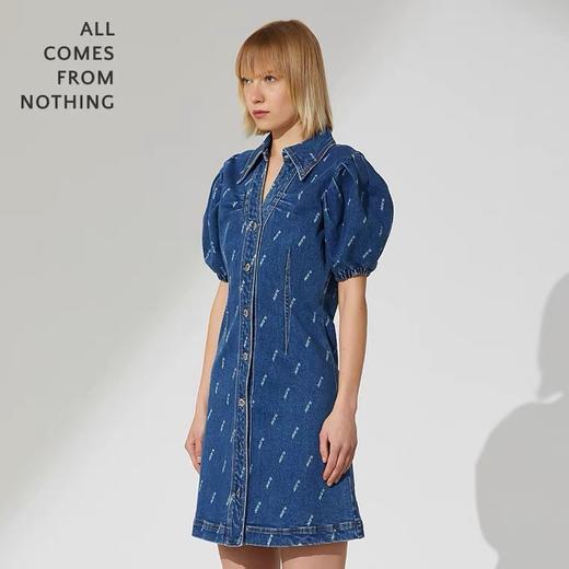 斜纹logo印花牛仔连衣裙 商品图1