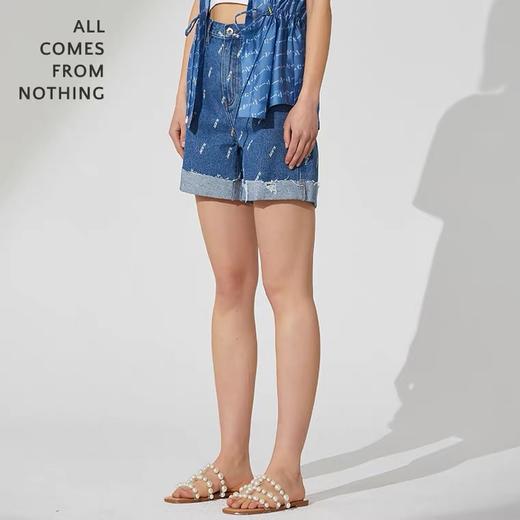 斜纹logo印花牛仔裤 商品图3