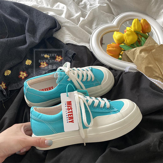 【服饰鞋包】Mistery/思益 春季日系ins潮学生板鞋憨憨大头鞋厚底增高 商品图4