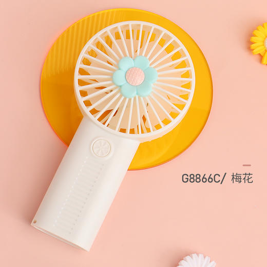 2021新款手持USB迷你风扇  充电静音  大风力   小花朵玖亿风扇 商品图5