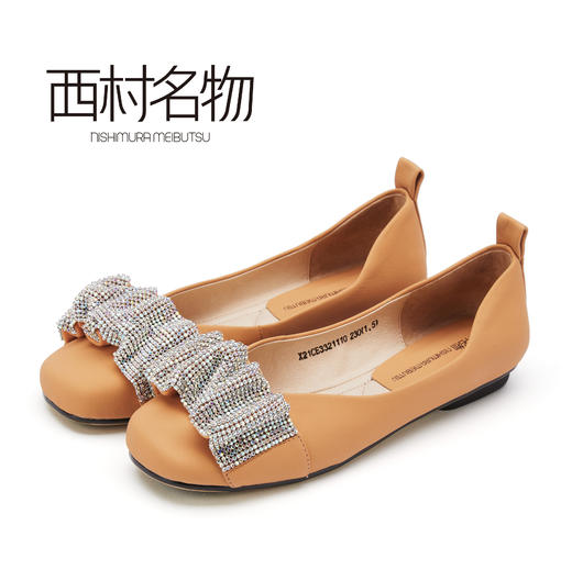 西村名物2021秋季新款一脚蹬休闲满钻豆豆鞋X21CE33211 商品图1