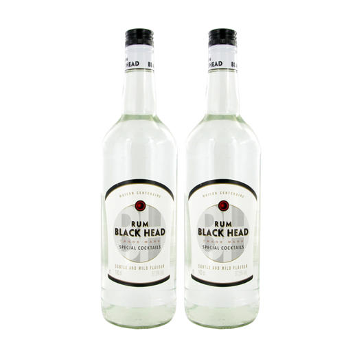 【双支特惠装】布莱克海德朗姆酒 Black Head White Rum 700ml*2 商品图0