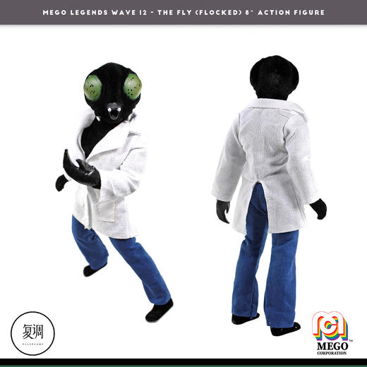 现货 Mego 变蝇人 植绒版 Flocked Fly 8英寸 可动 挂卡 商品图2