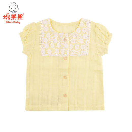 棉果果夏季女童短袖衬衫M222153218301 商品图0