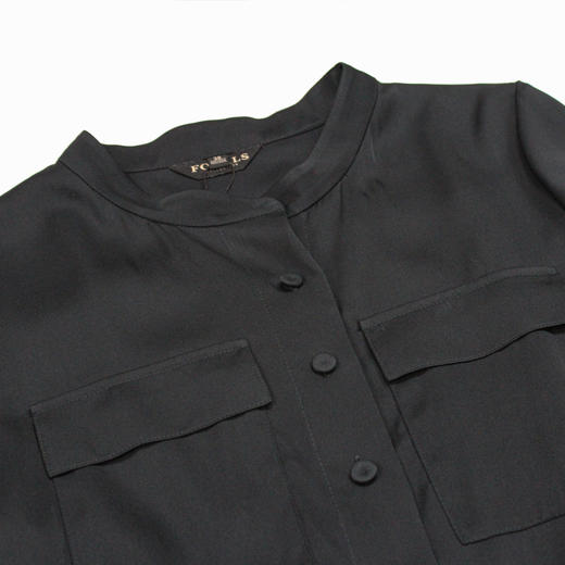 FOCALS福柯斯女装夏季新款桑蚕丝半袖休闲风纯色连衣裙F2YBX327GN 商品图3