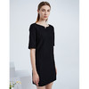 EITIE爱特爱初秋新款时尚简约气质一字领A版显瘦短裙连衣裙女B2107752 商品缩略图2