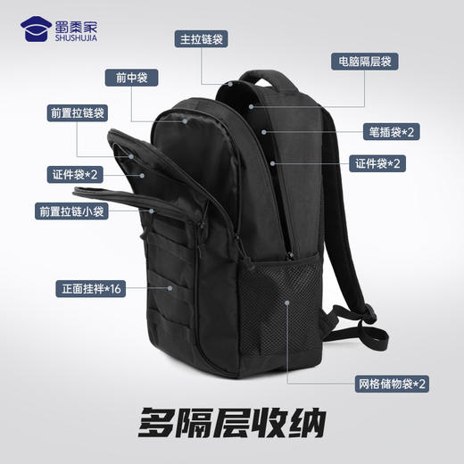 【USB多功能战术双肩包】大容量通勤勤务收纳包 多功能手提双肩背包 商品图2