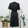 FOCALS福柯斯女装夏季新款桑蚕丝半袖休闲风纯色连衣裙F2YBX327GN 商品缩略图2