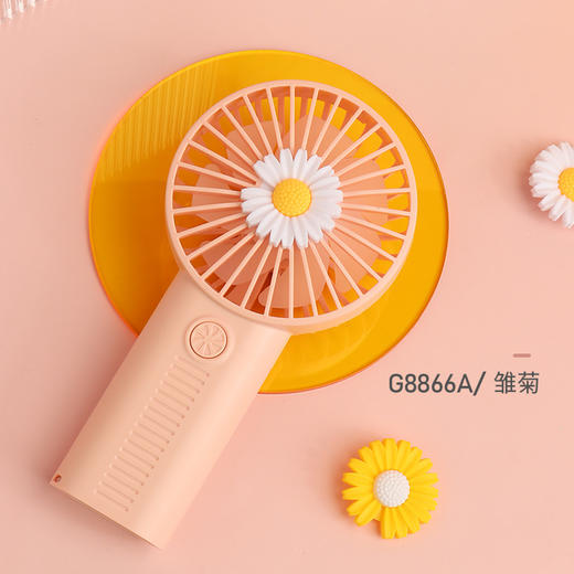 2021新款手持USB迷你风扇  充电静音  大风力   小花朵玖亿风扇 商品图3