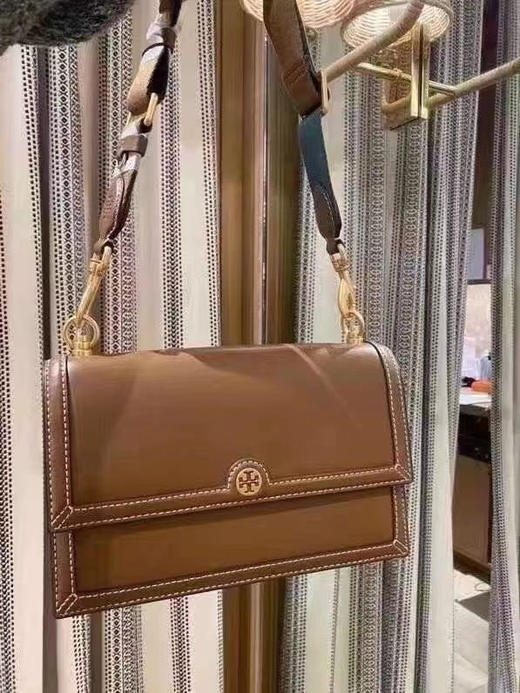 💰3380元直邮🇺🇸Tory Burch/TB Monogram新款焦糖色风琴包 商品图0