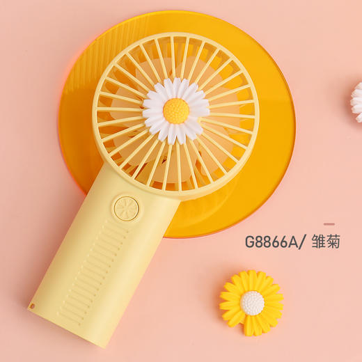 2021新款手持USB迷你风扇  充电静音  大风力   小花朵玖亿风扇 商品图7