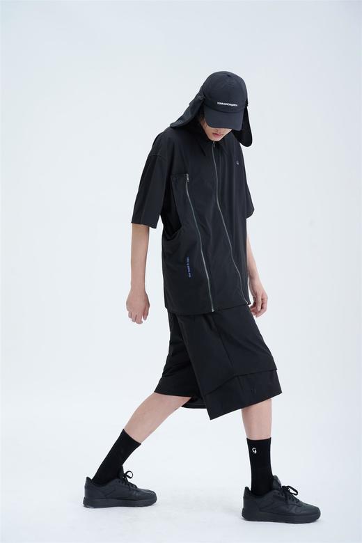 TERRAINCOGNITA新款拉链侧包装饰宽松百搭短袖舒适轻薄刺绣衬衫 商品图3