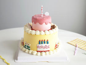 粉色城堡｜复古手绘蛋糕