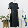 FOCALS福柯斯女装夏季新款桑蚕丝半袖休闲风纯色连衣裙F2YBX327GN 商品缩略图1