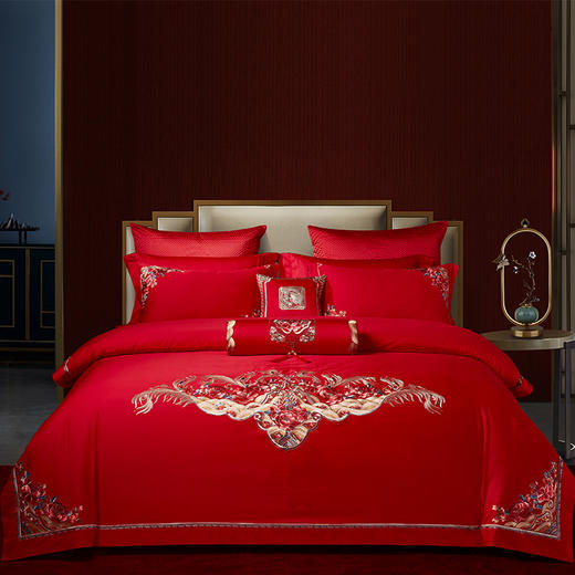 康乃馨 60支长绒棉婚庆六件套 AB版设计 全棉舒适 商品图2