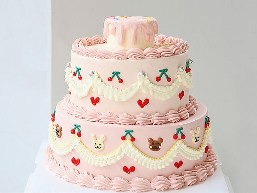 少女的派对｜简约手绘蛋糕 商品图0