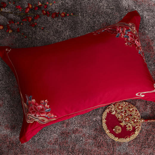 康乃馨 60支长绒棉婚庆六件套 AB版设计 全棉舒适 商品图3