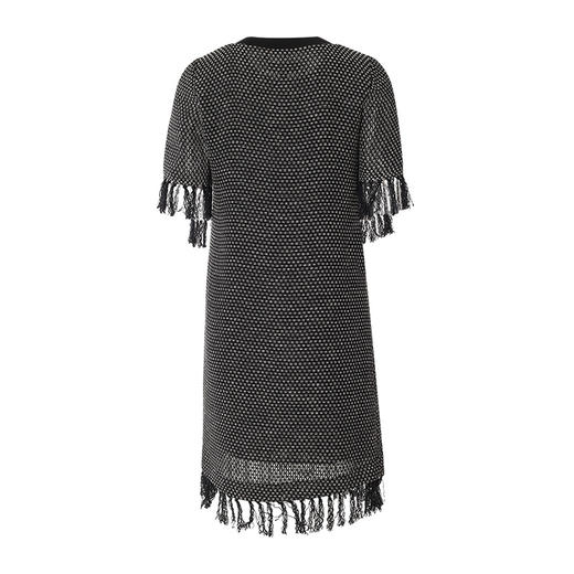 EITIE爱特爱夏季新款时尚舒适透气针织流苏直筒显瘦连衣裙女B2107740 商品图6