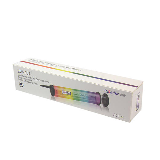 roomfun房趣 灌肠器250ML后庭肛门清洗器同志用品大溶量注射器冲洗器彩虹透明色 商品图4