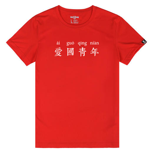 爱国青年潮流简约印花图案纯色夏季短袖T恤国潮半袖打底衫 NMT-1661 商品图5