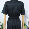 FOCALS福柯斯女装夏季新款桑蚕丝半袖休闲风纯色连衣裙F2YBX327GN 商品缩略图4