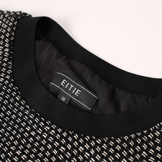 EITIE爱特爱夏季新款时尚舒适透气针织流苏直筒显瘦连衣裙女B2107740 商品图10