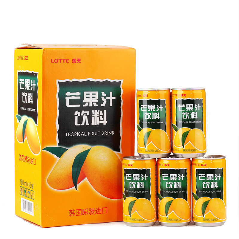 【番客精选】乐天芒果汁180ml*15