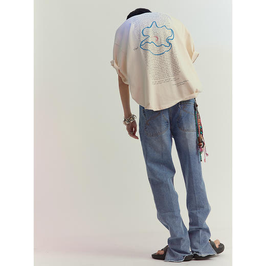 UMAMIISM 有茂密声 21SS “蚌想开了”喷漆彩绘圆领T恤 商品图2