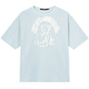 MODITEC21春夏浅蓝手绘小熊字母发泡印花宽松短袖纯棉休闲宽松T恤 商品缩略图4
