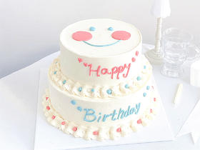 微微一笑｜简约手绘蛋糕