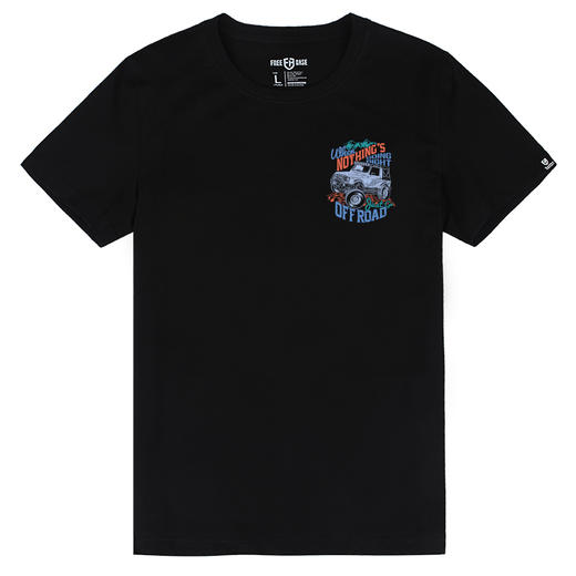 自由基地简约个性越野车图案印花户外休闲T恤夏季潮流复古机车衫 NMT-1663 商品图2