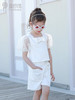 pureshare女童T恤夏新款宝宝套装气质可爱短袖上衣短裤两件套-雪梨花两件套 商品缩略图1