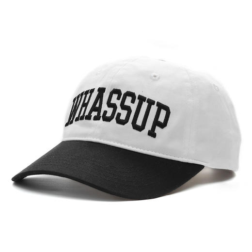 WHASSUP-复古字体撞色鸭舌帽 商品图1