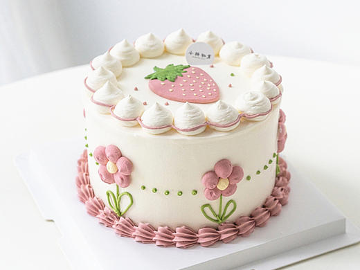 草莓少女｜创意手绘蛋糕 商品图0