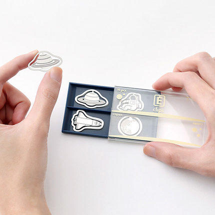 日本美渡Midori进口E-clips 镂空回形针办公装订动物卡通猫狗造型书签 商品图0