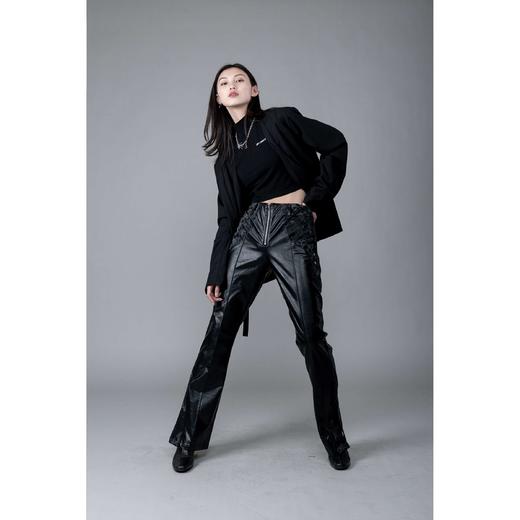 RUSTYNAILL春夏基础款紧身弹力半高领修身百搭辣妹露脐短款短袖女 商品图2