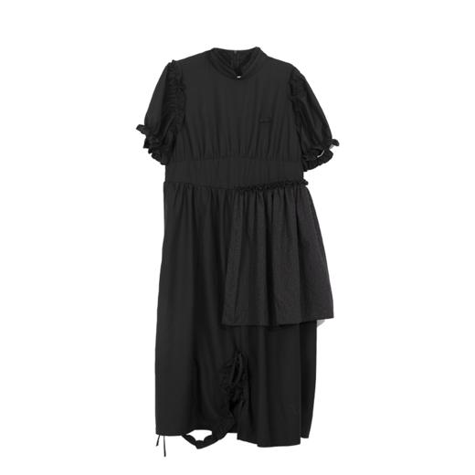 SunsetPark原创设计少女感泡泡袖下摆花边分叉蝴蝶结系带改良旗袍 商品图4