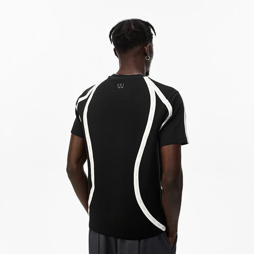 Unawares.SS21 放射状弧形线条T恤 商品图1