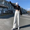【服饰鞋包】夏季天丝牛仔裤女爆款高腰垂感宽松显瘦百搭白色直筒阔腿拖地裤子 商品缩略图1