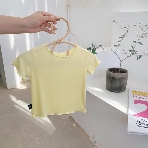 【儿童T恤】mtkids夏季女宝宝可爱纯色短袖上衣木耳边面膜T 商品图4